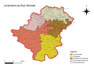 Carte du Sud-Gironde